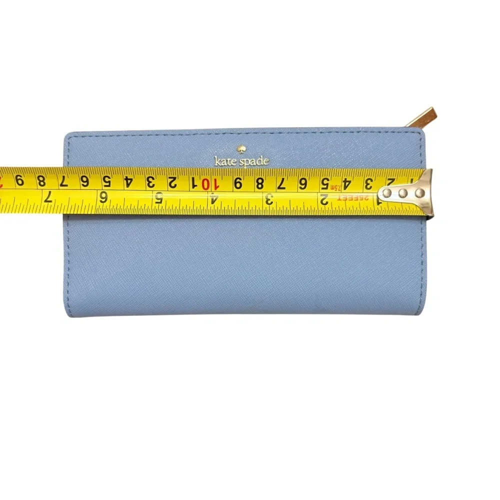 Kate spade blue slim bifold wallet new no tags